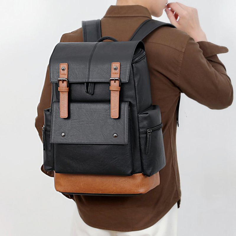 Leather Backpack Vintage - Новый винтажный мужской кожаный рюкзак большой