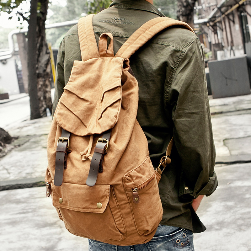 Canvas Backpack Casual - Вместительный холщовый рюкзак: дышащий, легкий, влагопоглощающий,