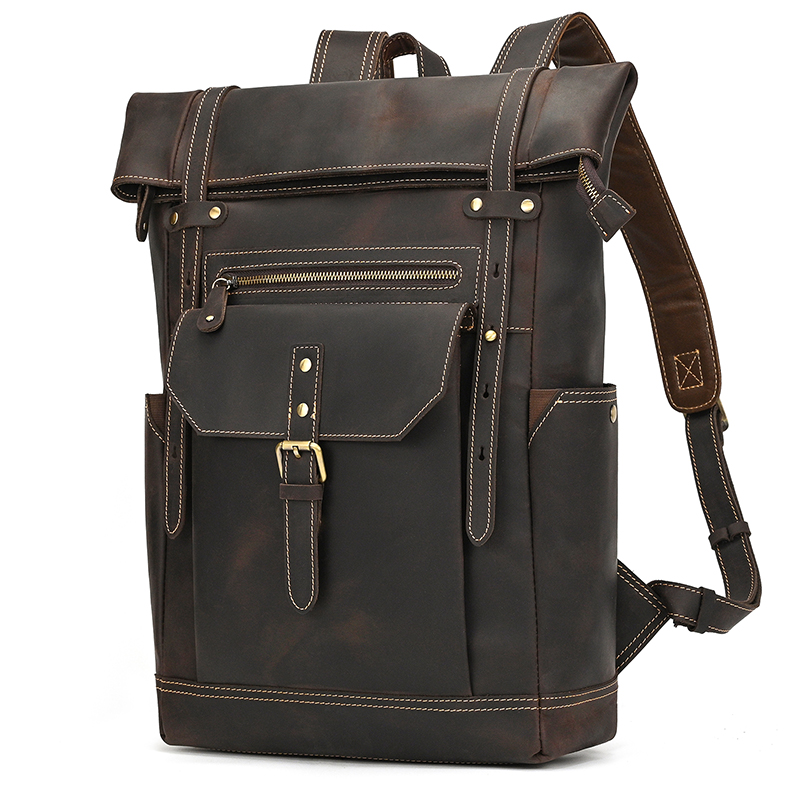 Мужской кожаный рюкзак Crazy H – обзор и цена Leather Backpack Vintage