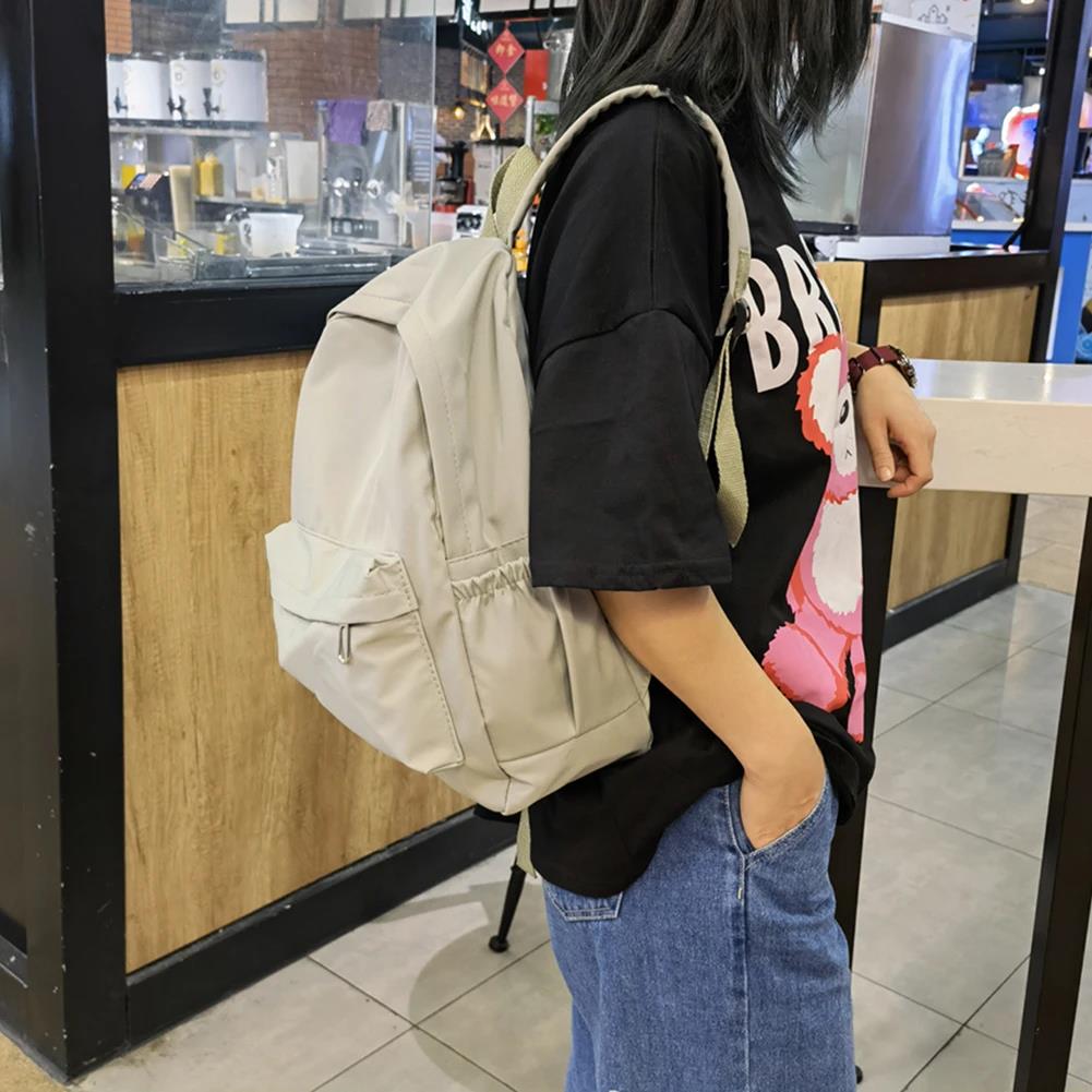 Однотонный нейлоновый рюкзак в – обзор и цена School Backpack Teen